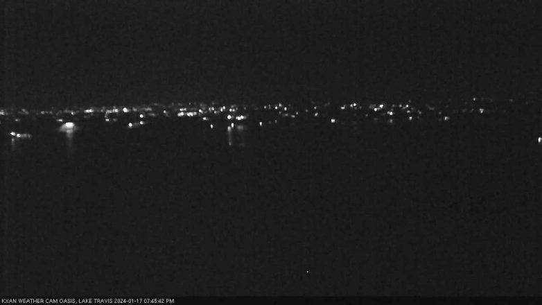 Lake Travis webcam, January 17, 2024 7:45 PM CT