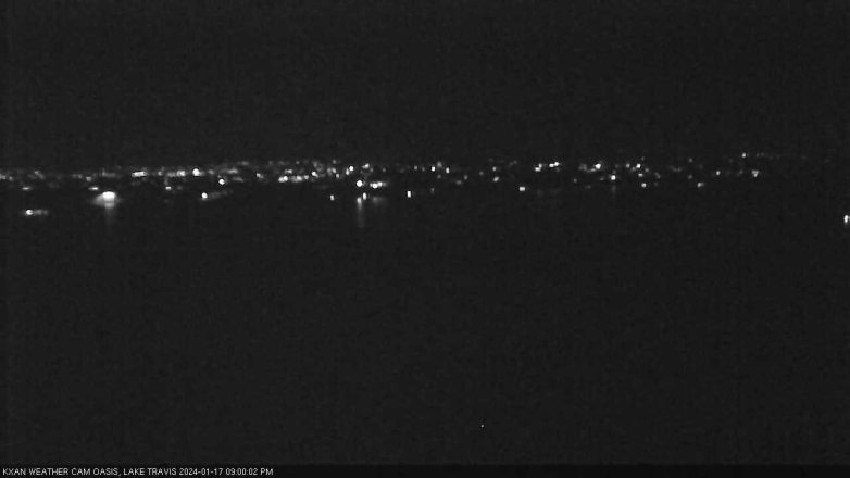 Lake Travis webcam, January 17, 2024 9:00 PM CT