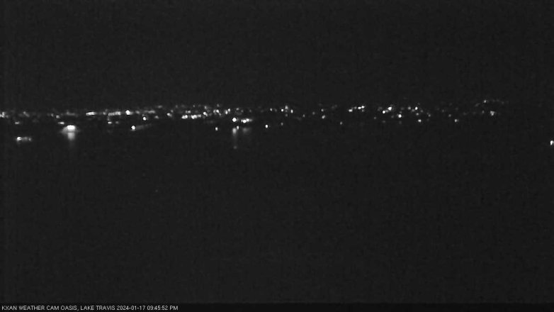 Lake Travis webcam, January 17, 2024 9:45 PM CT