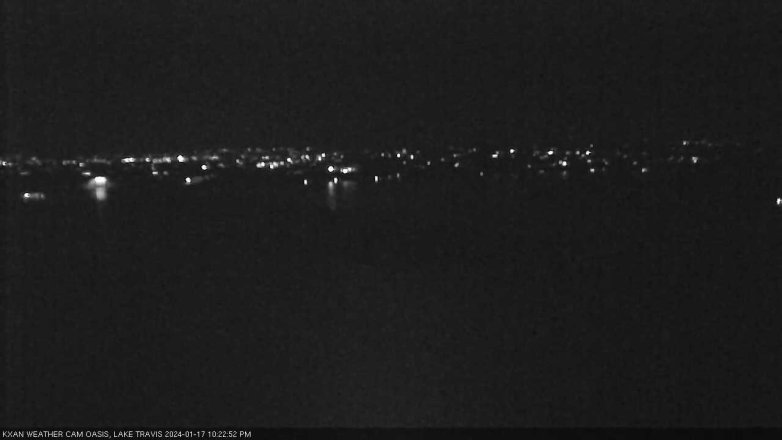 Lake Travis webcam, January 17, 2024 10:25 PM CT