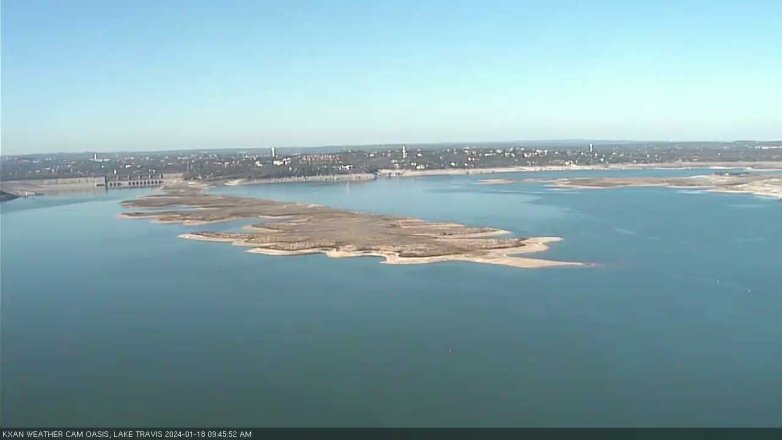 Lake Travis webcam, January 18, 2024 9:45 AM CT
