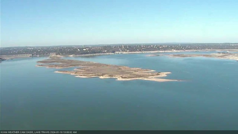 Lake Travis webcam, January 18, 2024 10:00 AM CT