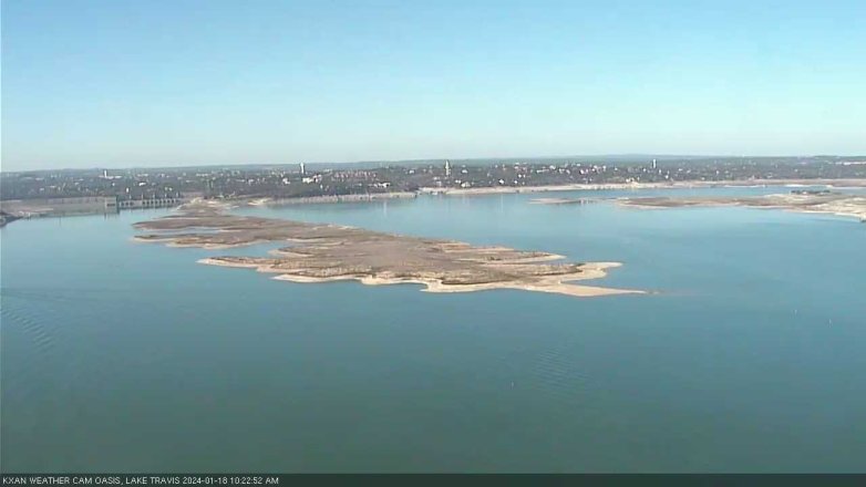 Lake Travis webcam, January 18, 2024 10:25 AM CT