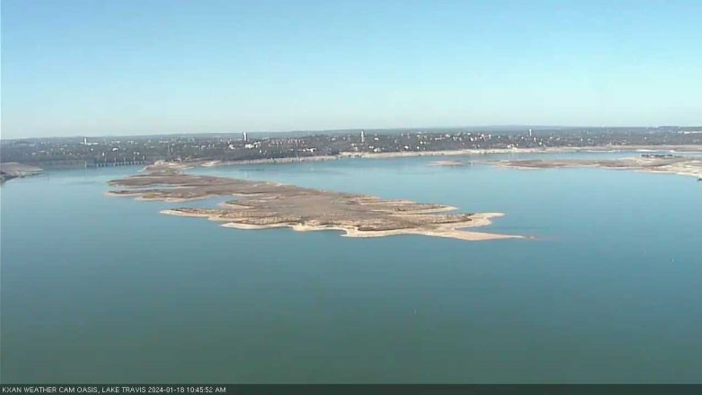 Lake Travis webcam, January 18, 2024 10:45 AM CT