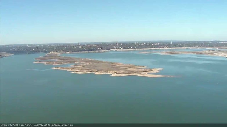 Lake Travis webcam, January 18, 2024 11:00 AM CT