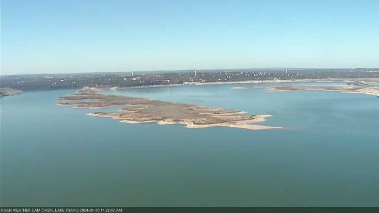 Lake Travis webcam, January 18, 2024 11:25 AM CT