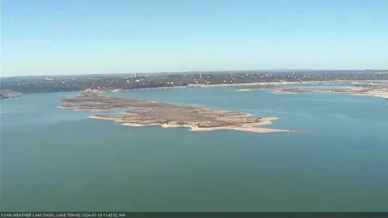 Lake Travis webcam, January 18, 2024 11:45 AM CT