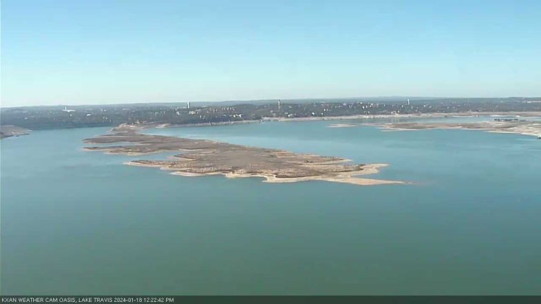 Lake Travis webcam, January 18, 2024 12:25 PM CT