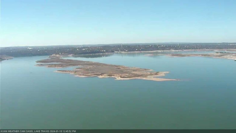 Lake Travis webcam, January 18, 2024 12:45 PM CT