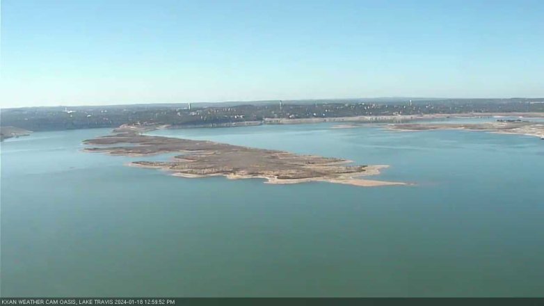 Lake Travis webcam, January 18, 2024 1:00 PM CT