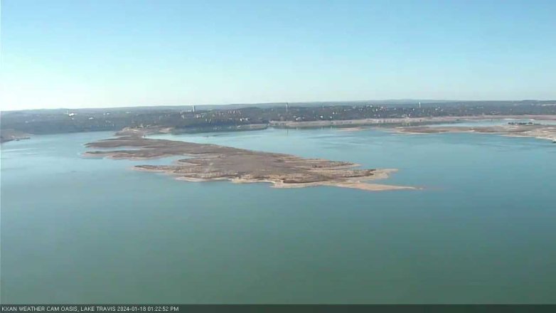Lake Travis webcam, January 18, 2024 1:25 PM CT