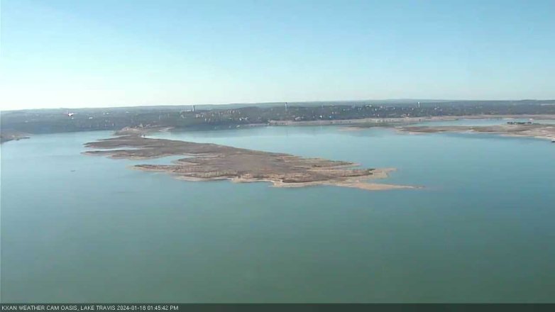 Lake Travis webcam, January 18, 2024 1:45 PM CT