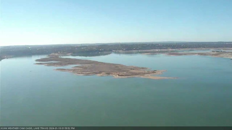 Lake Travis webcam, January 18, 2024 2:00 PM CT