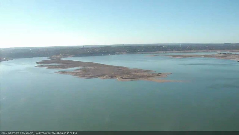 Lake Travis webcam, January 18, 2024 2:45 PM CT