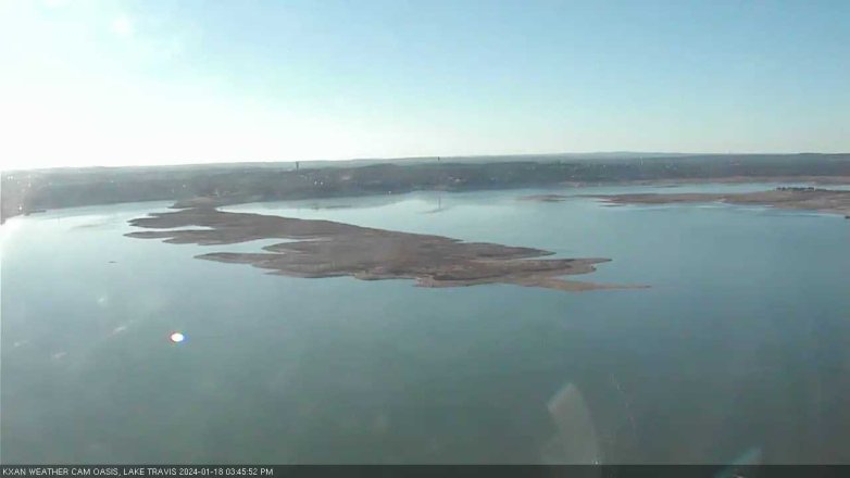 Lake Travis webcam, January 18, 2024 3:45 PM CT