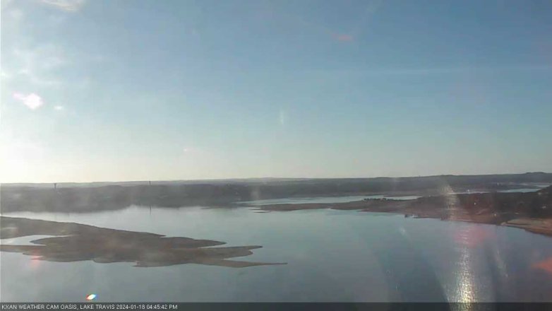 Lake Travis webcam, January 18, 2024 4:45 PM CT