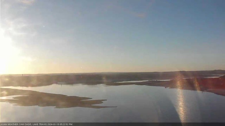 Lake Travis webcam, January 18, 2024 5:25 PM CT