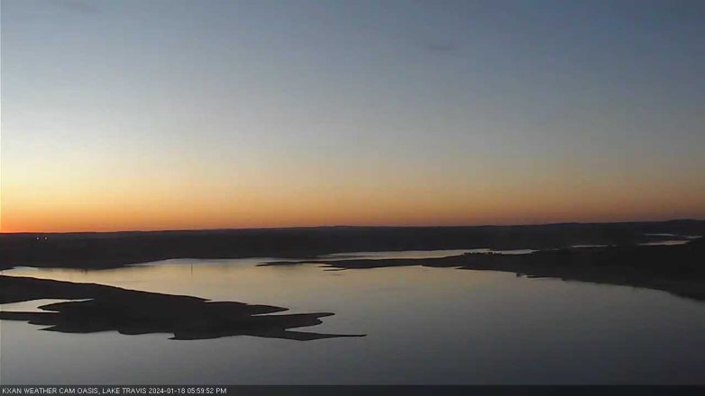 Lake Travis webcam, January 18, 2024 6:00 PM CT