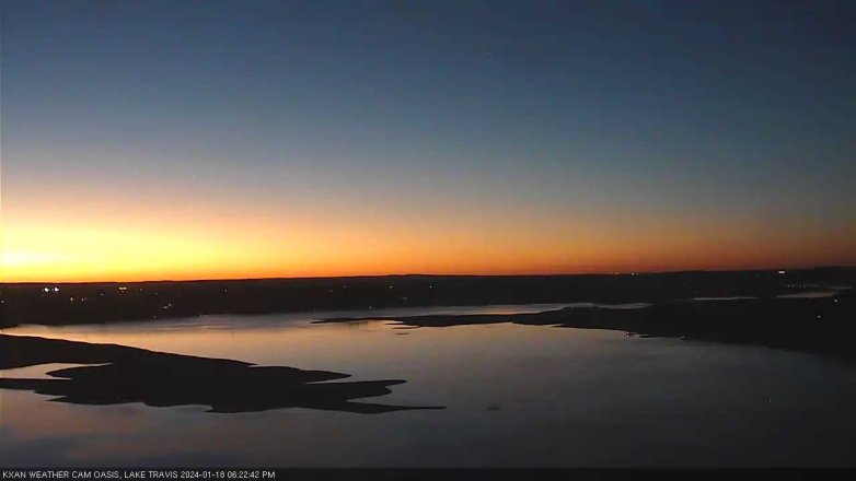 Lake Travis webcam, January 18, 2024 6:25 PM CT