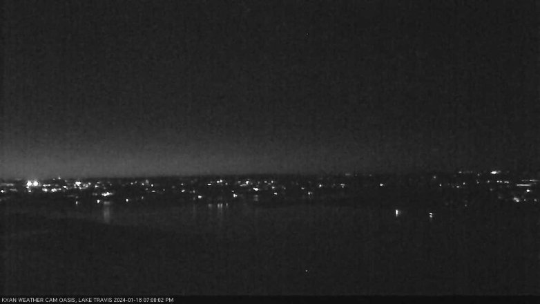 Lake Travis webcam, January 18, 2024 7:00 PM CT