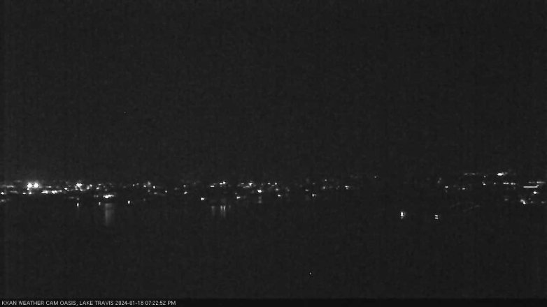 Lake Travis webcam, January 18, 2024 7:25 PM CT