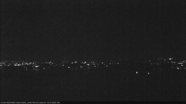 Lake Travis webcam, January 18, 2024 7:45 PM CT
