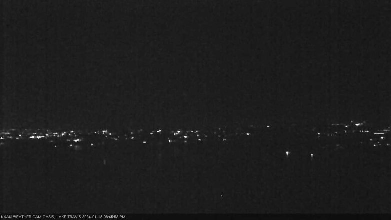 Lake Travis webcam, January 18, 2024 8:45 PM CT