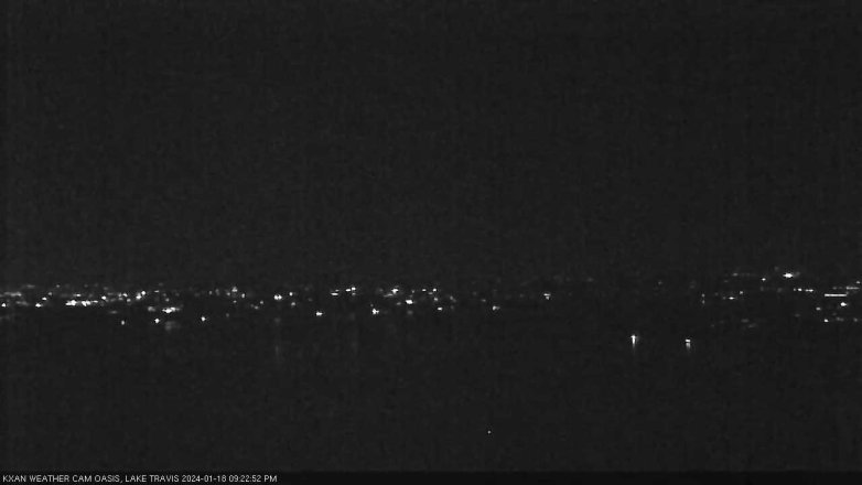 Lake Travis webcam, January 18, 2024 9:25 PM CT