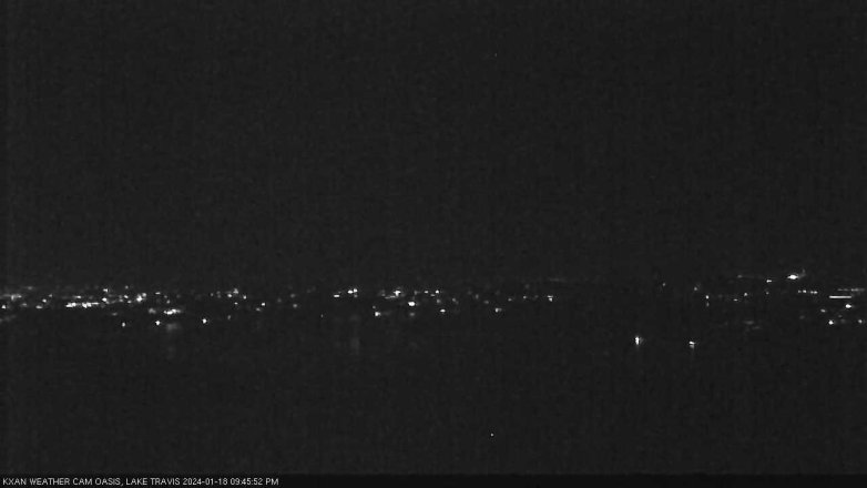 Lake Travis webcam, January 18, 2024 9:45 PM CT