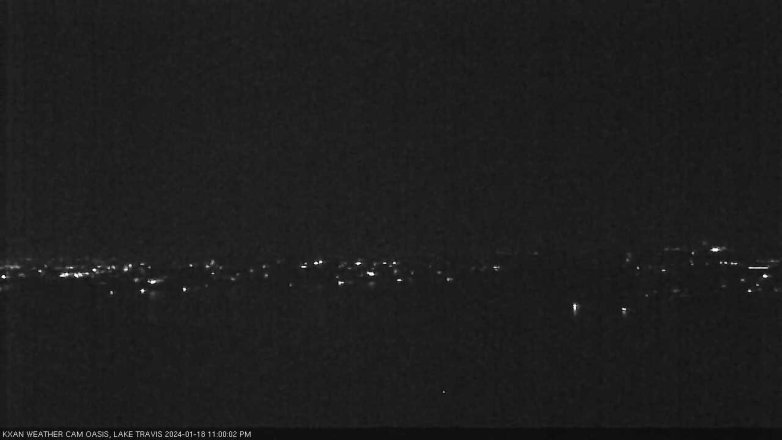 Lake Travis webcam, January 18, 2024 11:00 PM CT
