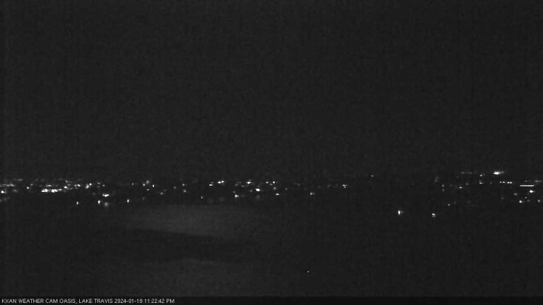 Lake Travis webcam, January 18, 2024 11:25 PM CT
