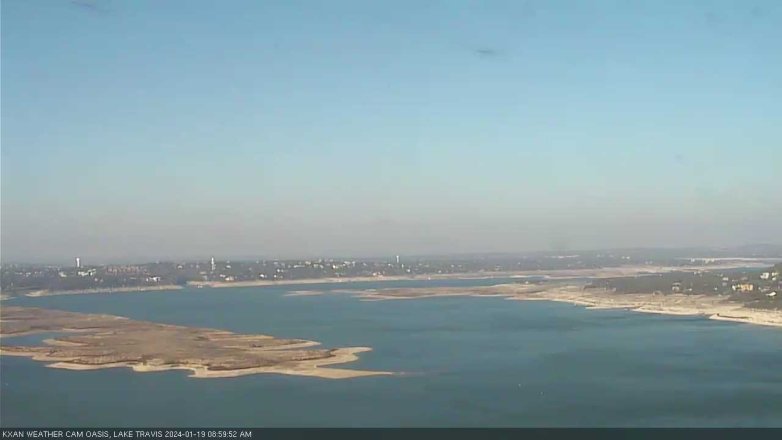 Lake Travis webcam, January 19, 2024 9:00 AM CT