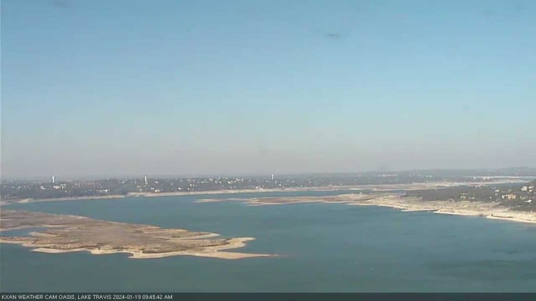 Lake Travis webcam, January 19, 2024 9:45 AM CT