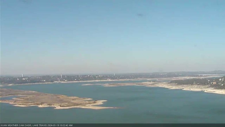 Lake Travis webcam, January 19, 2024 10:25 AM CT