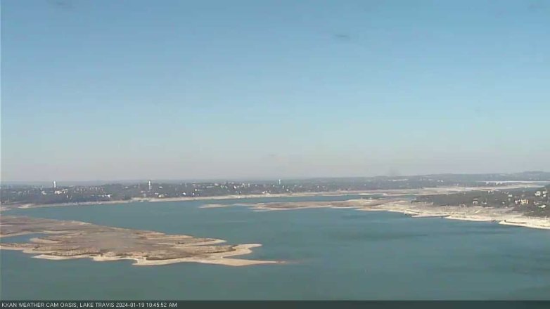 Lake Travis webcam, January 19, 2024 10:45 AM CT