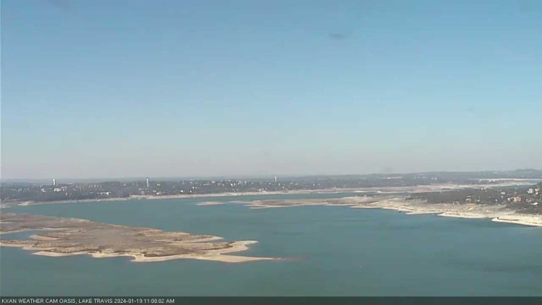 Lake Travis webcam, January 19, 2024 11:00 AM CT