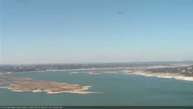 Lake Travis webcam, January 19, 2024 11:25 AM CT