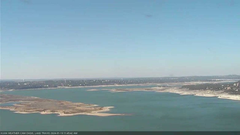 Lake Travis webcam, January 19, 2024 11:45 AM CT