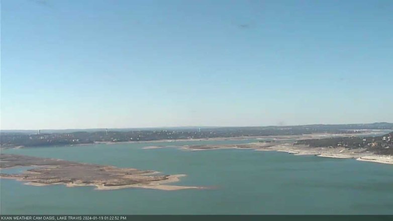 Lake Travis webcam, January 19, 2024 1:25 PM CT