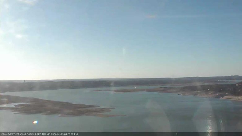 Lake Travis webcam, January 19, 2024 4:25 PM CT