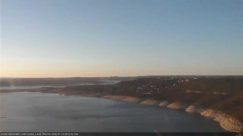 Lake Travis webcam, January 19, 2024 5:25 PM CT