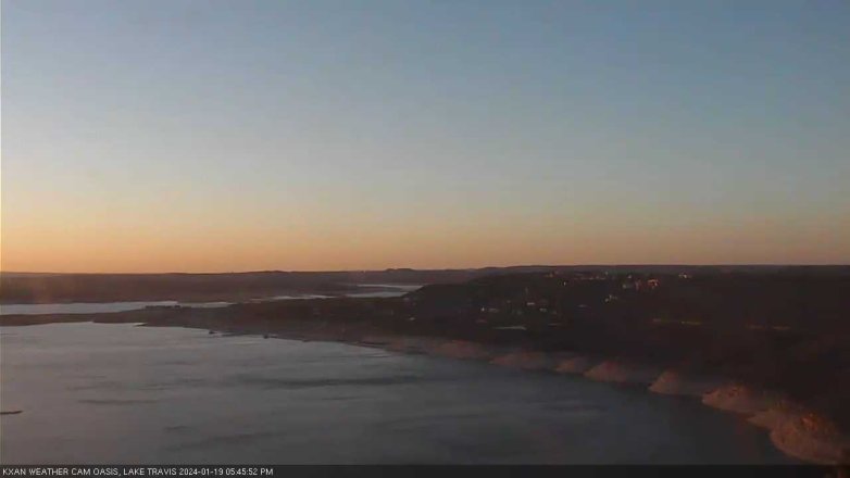 Lake Travis webcam, January 19, 2024 5:45 PM CT