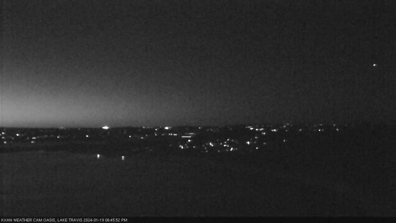 Lake Travis webcam, January 19, 2024 6:45 PM CT