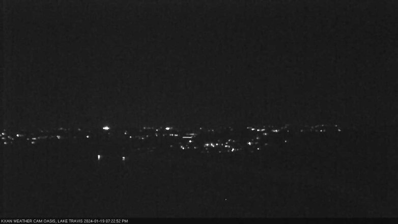 Lake Travis webcam, January 19, 2024 7:25 PM CT