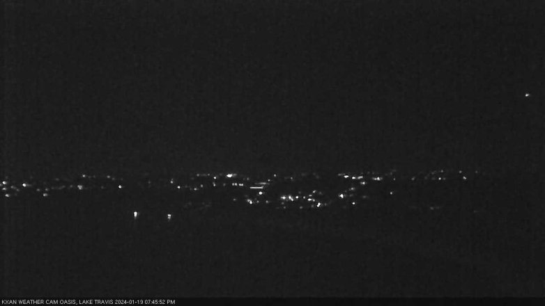 Lake Travis webcam, January 19, 2024 7:45 PM CT
