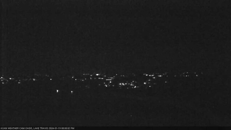 Lake Travis webcam, January 19, 2024 8:00 PM CT