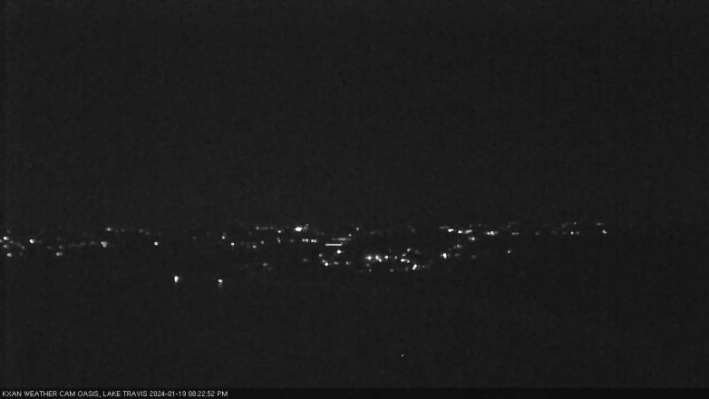 Lake Travis webcam, January 19, 2024 8:25 PM CT