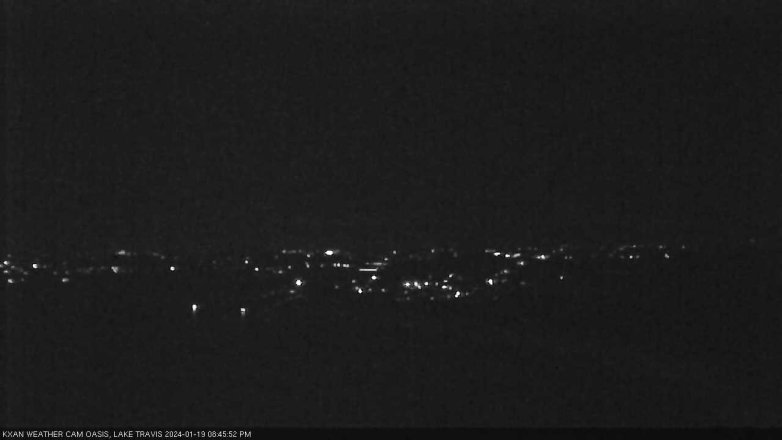 Lake Travis webcam, January 19, 2024 8:45 PM CT