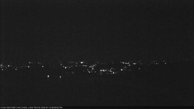 Lake Travis webcam, January 19, 2024 9:00 PM CT