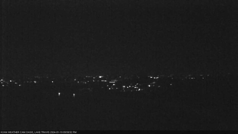 Lake Travis webcam, January 19, 2024 10:00 PM CT